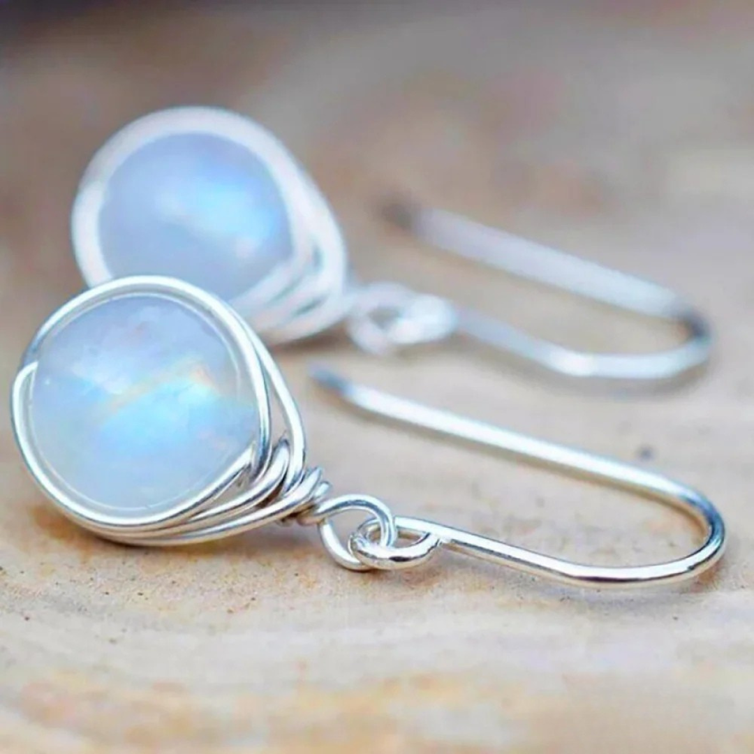 Moonstone Vintage Earrings Omelia&Oliver Jewels