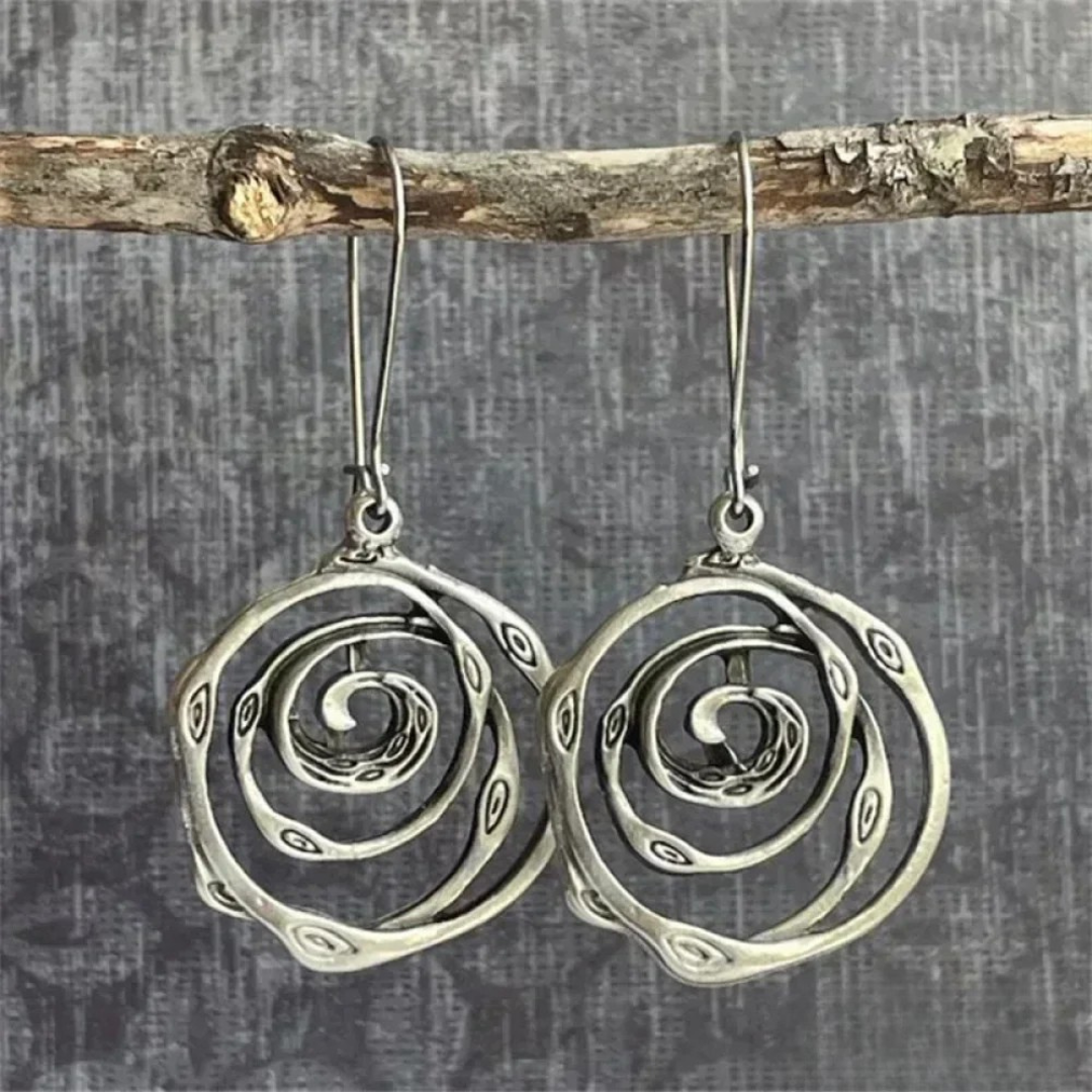 Retro Maze Silver Earrings Omelia&Oliver Jewels