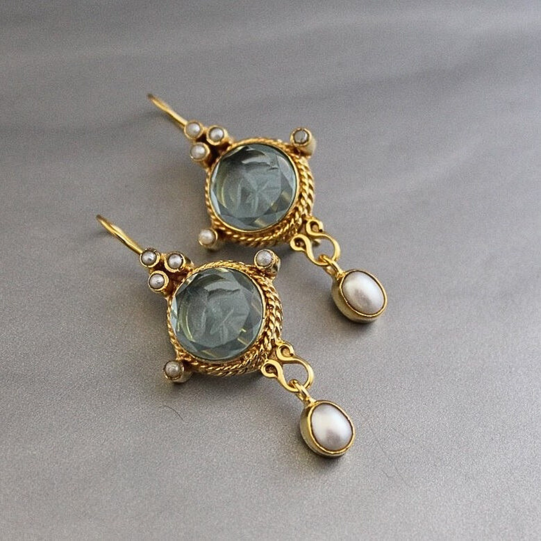 Merena Vintage Pearl Earrings Omelia&Oliver Jewels
