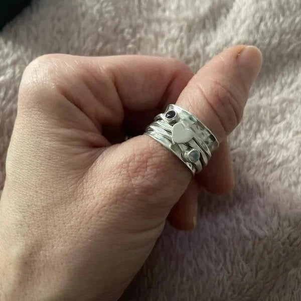 Handcrafted Heart Spinner Ring Omelia&Oliver Jewels