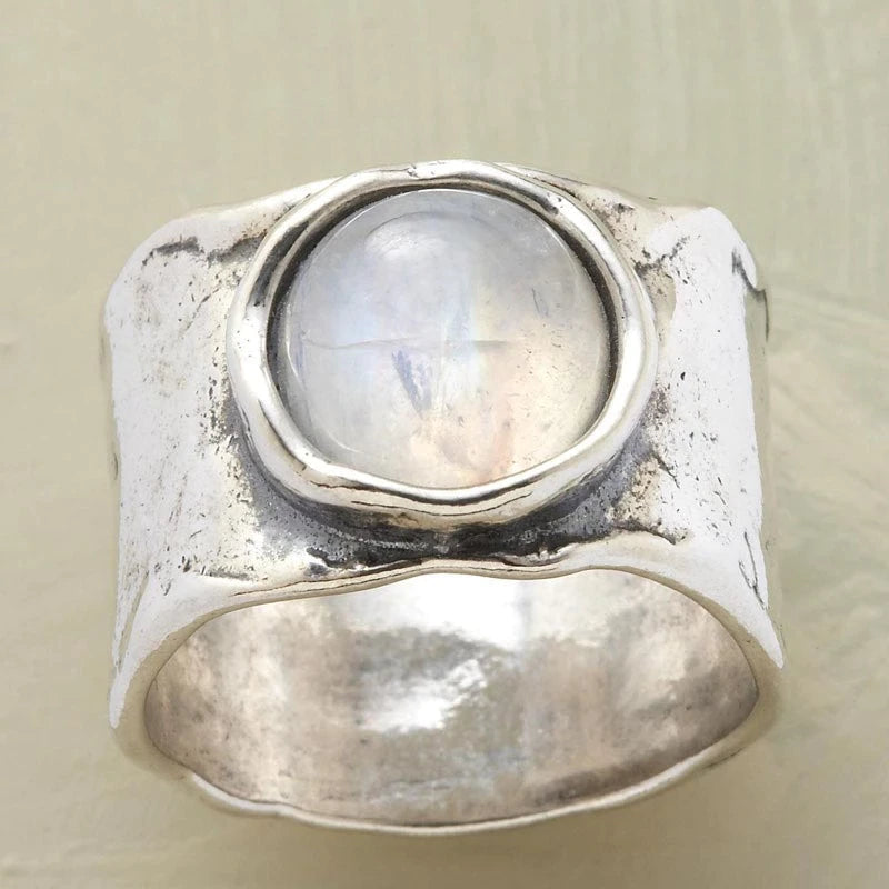 Silver Moonstone Ring Omelia&Oliver Jewels