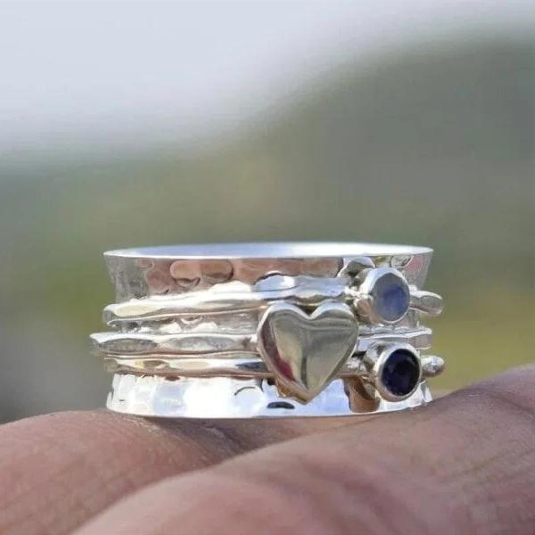 Handcrafted Heart Spinner Ring Omelia&Oliver Jewels