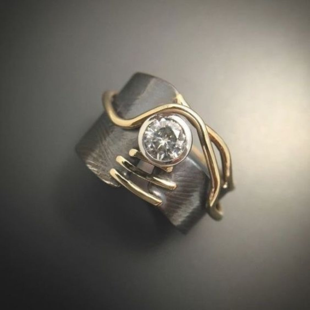 Vintage Dark Zirconia Ring Omelia&Oliver Jewels