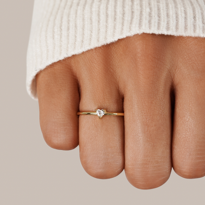 Love - Crystal Heart Ring Omelia & Oliver Jewels