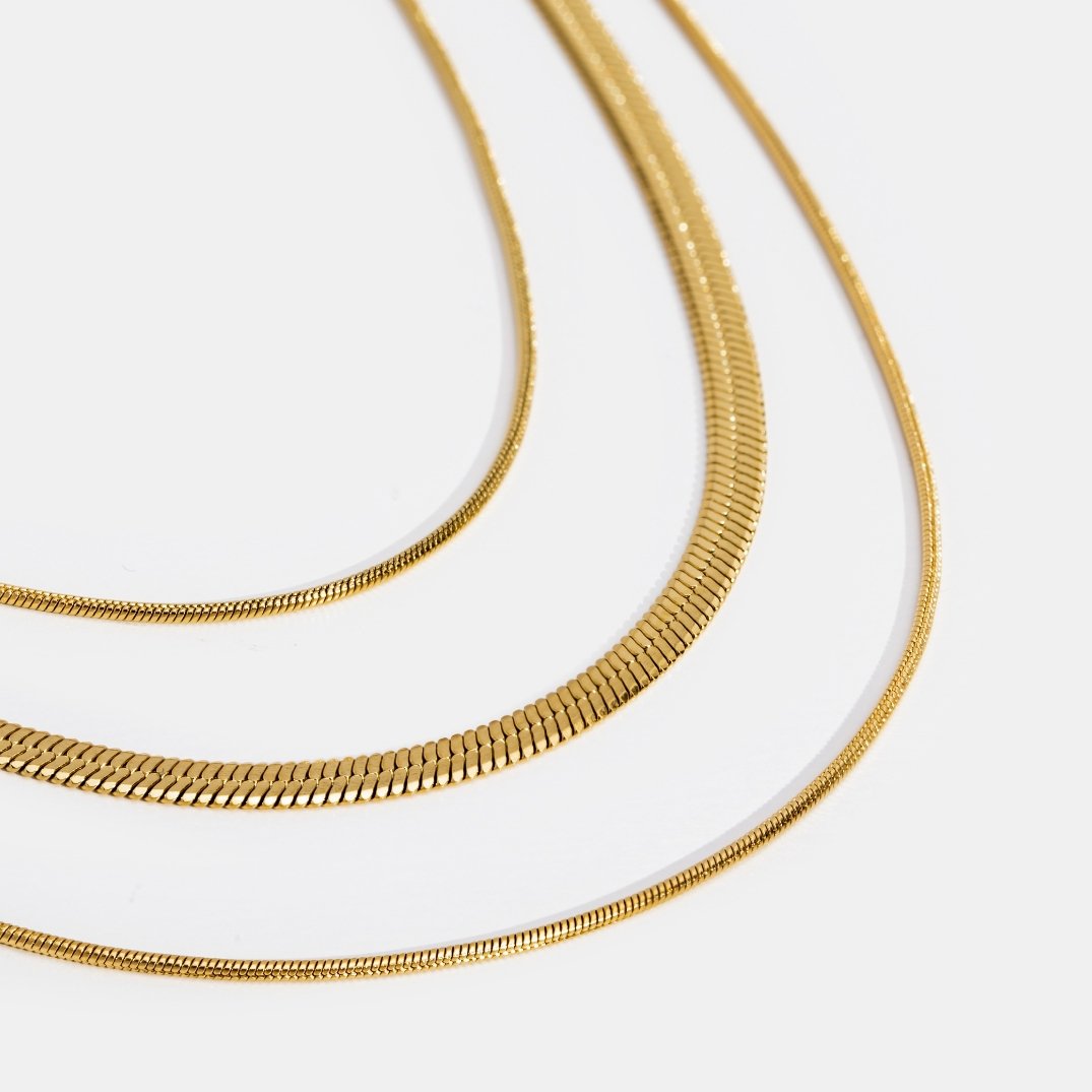 Gold Multi-Layered Necklace Omelia & Oliver Jewels