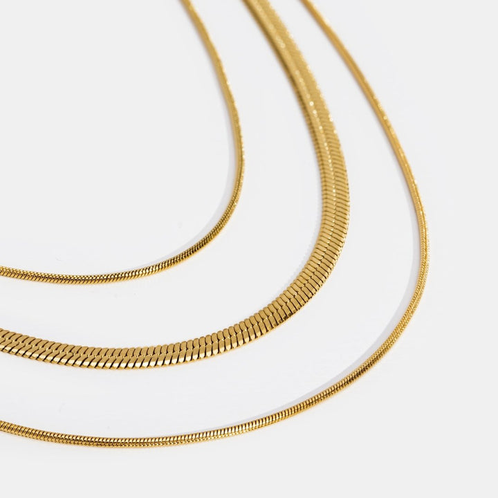 Gold Multi-Layered Necklace Omelia & Oliver Jewels