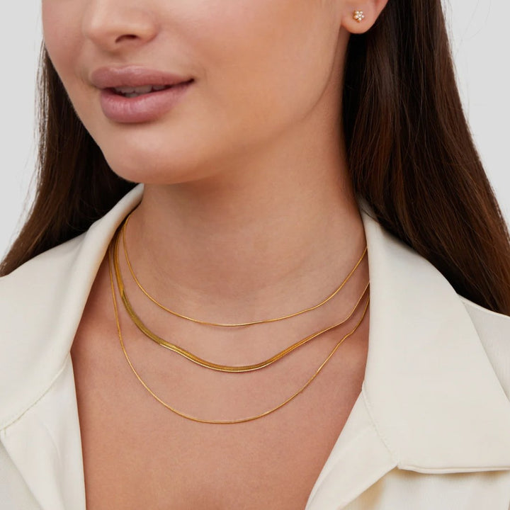 Gold Multi-Layered Necklace Omelia & Oliver Jewels