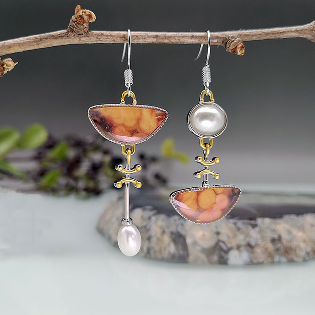 Elodi - Retro Orange Earrings Omelia&Oliver Jewels
