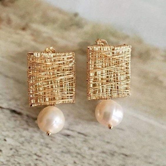 Elegance - Pearl Thread Earrings Omelia&Oliver Jewels