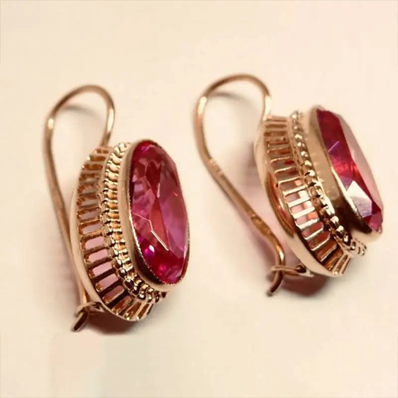 Vintage Rose Gold Earrings Omelia & Oliver Jewels