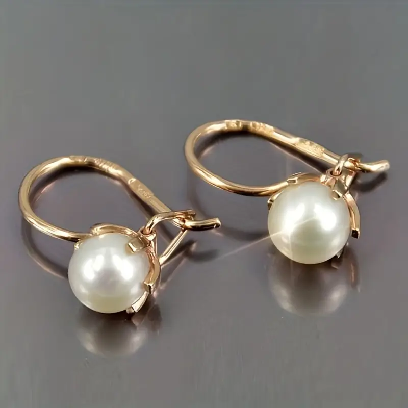 Elegant Gold Pearl Earrings Omelia&Oliver Jewels