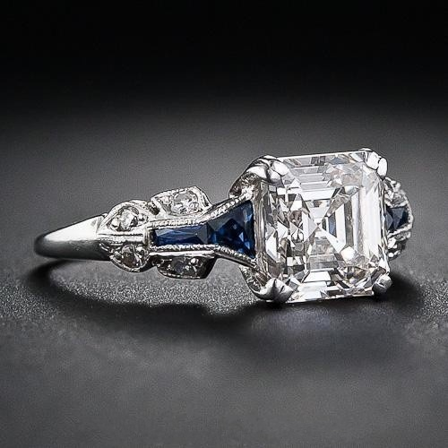 Radiant Retro Blue & Silver Ring