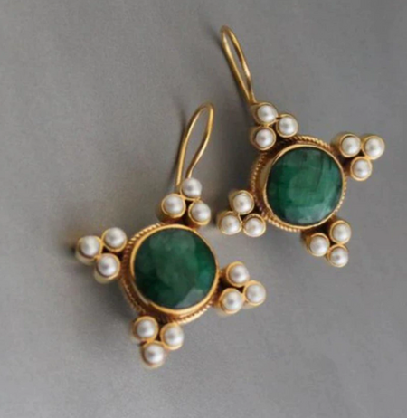 Gaby Vintage Pearl Earrings Omelia&Oliver Jewels
