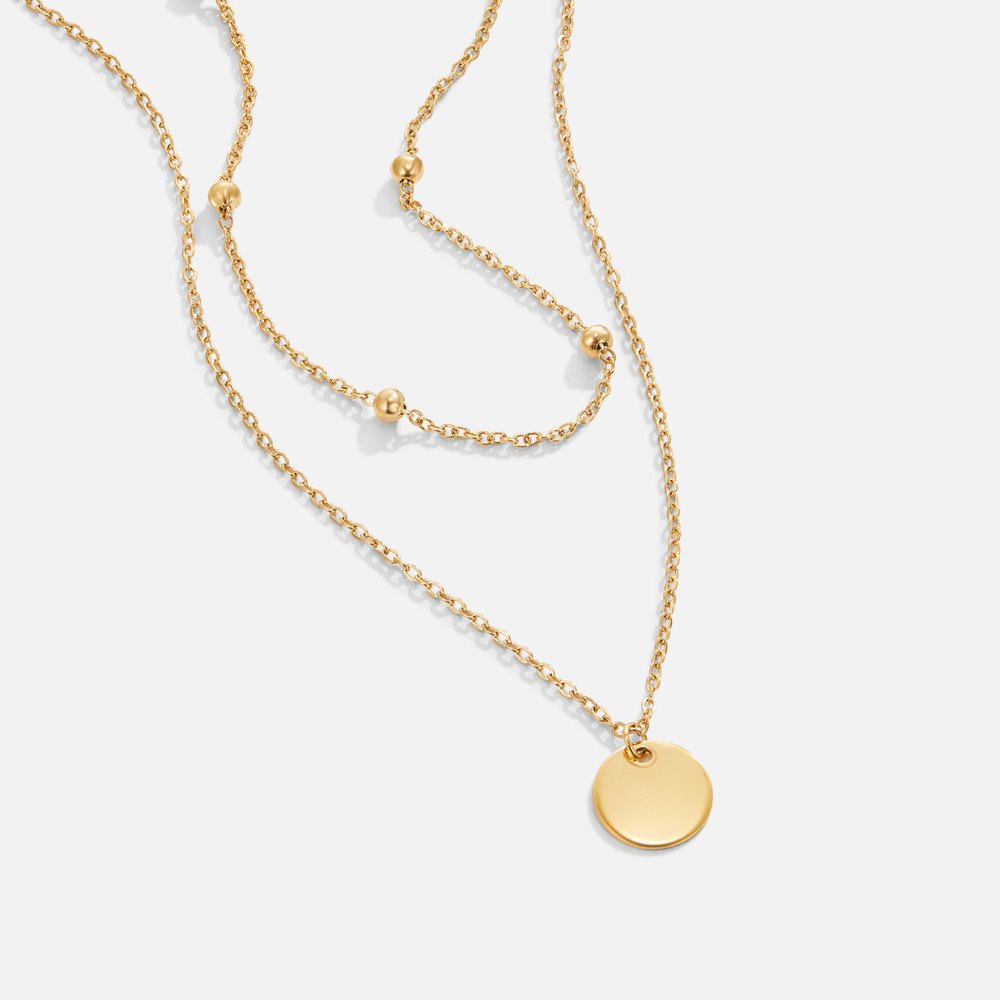 Layered Disc Necklace Omelia & Oliver Jewels