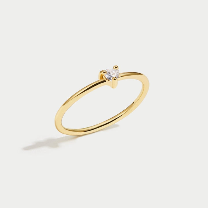 Love - Crystal Heart Ring Omelia & Oliver Jewels