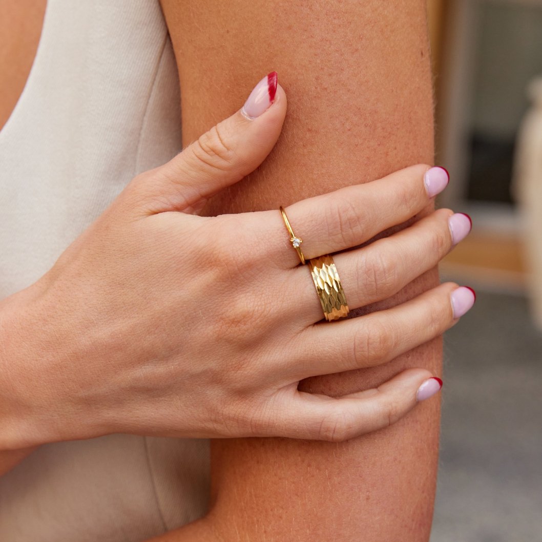 Love - Crystal Heart Ring Omelia & Oliver Jewels