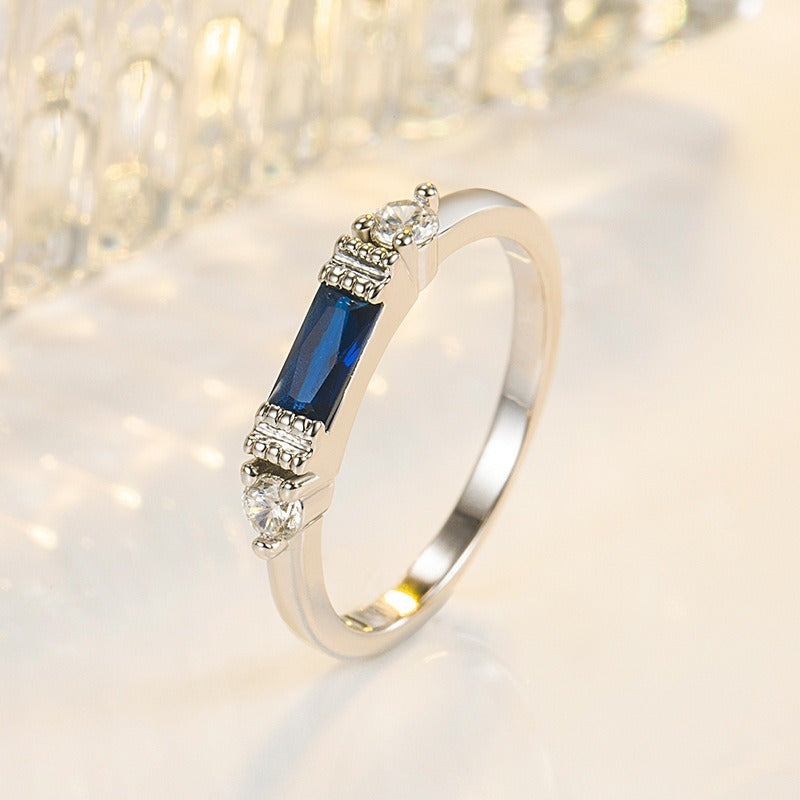 Anie - Natural Stones 925 Sterling Silver Ring Omelia&Oliver Jewels