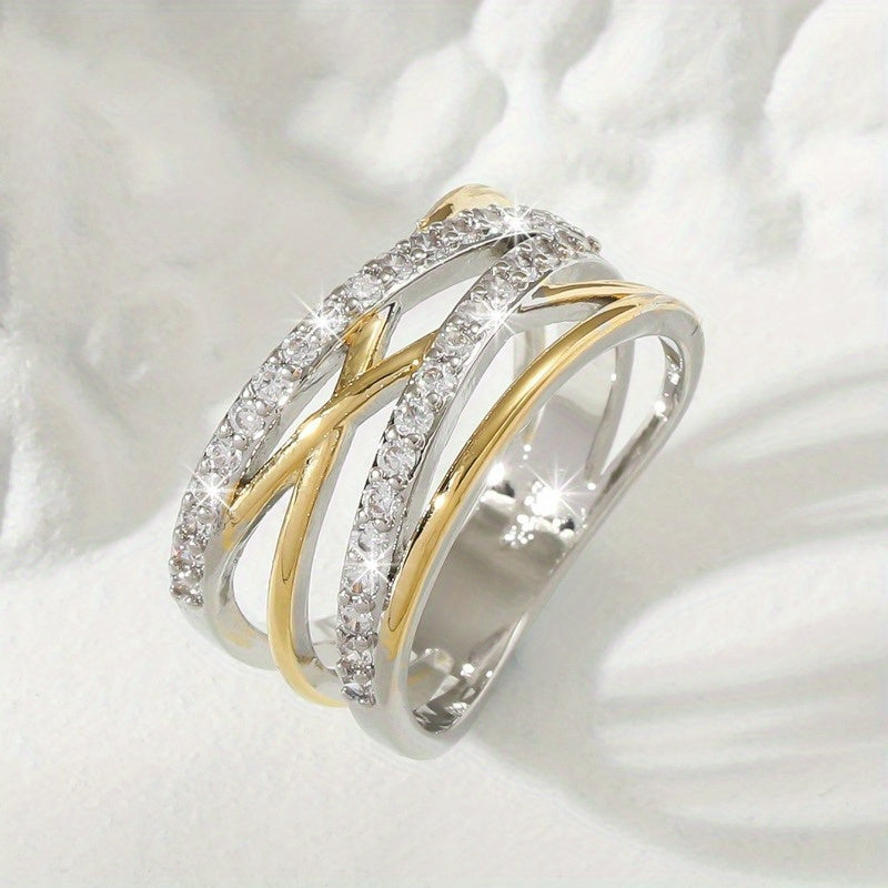 Luxurious Zirconia Eternity Ring Omelia&Oliver Jewels