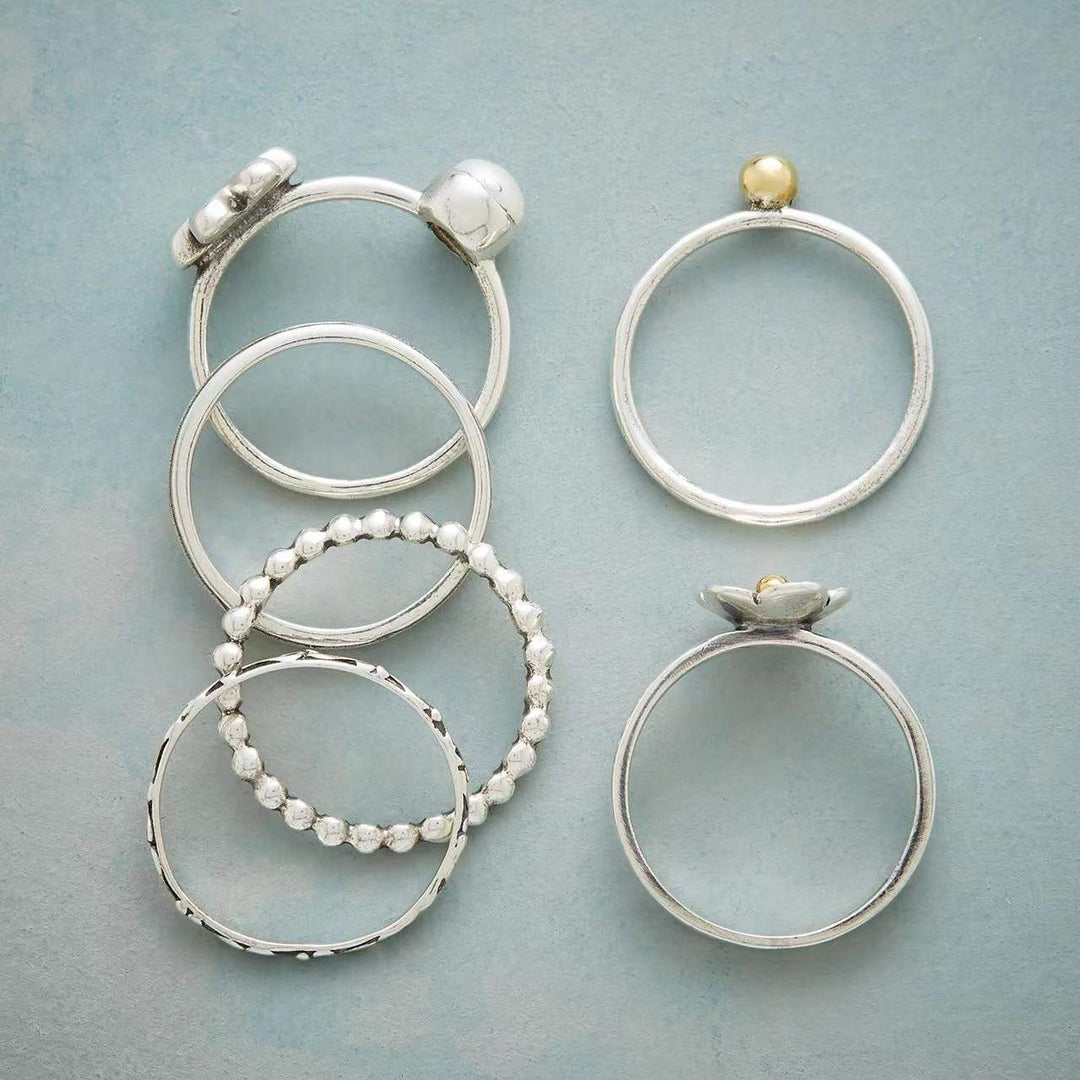 Flower Pearl Rings Omelia&Oliver Jewels