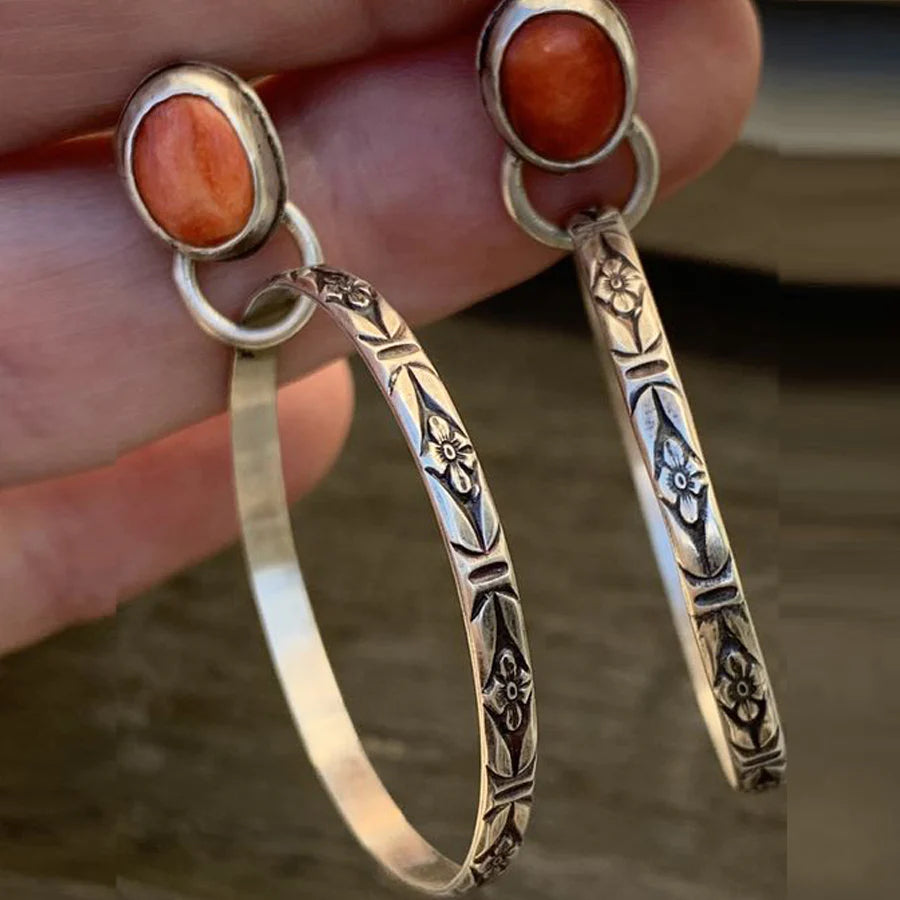 Vintage Onyx Boho Chic Earrings Omelia&Oliver Jewels
