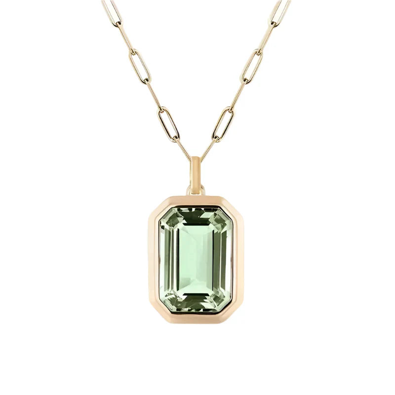 Elowen Green Charm Necklace