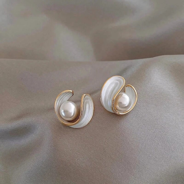 Gold Pearl & Opal Earrings Omelia&Oliver Jewels