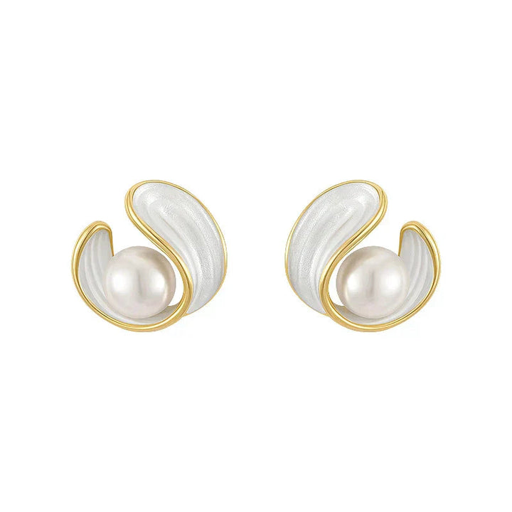 Gold Pearl & Opal Earrings Omelia&Oliver Jewels