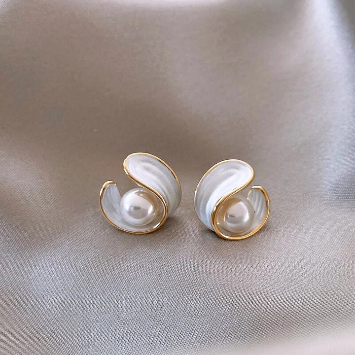 Gold Pearl & Opal Earrings Omelia&Oliver Jewels