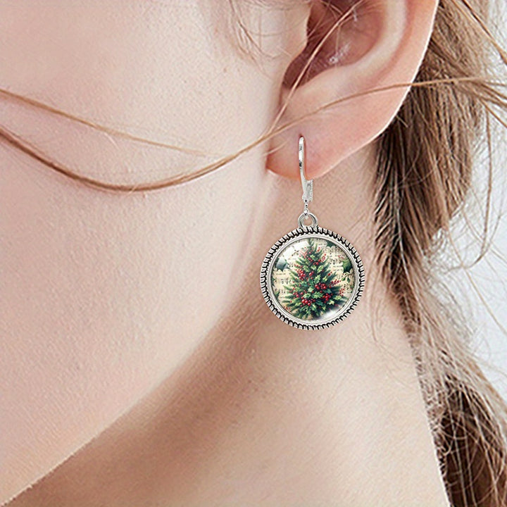 Vintage Christmas Tree Earrings