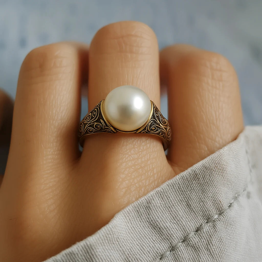 Charm - Vintage Pearl Ring Omelia&Oliver Jewels