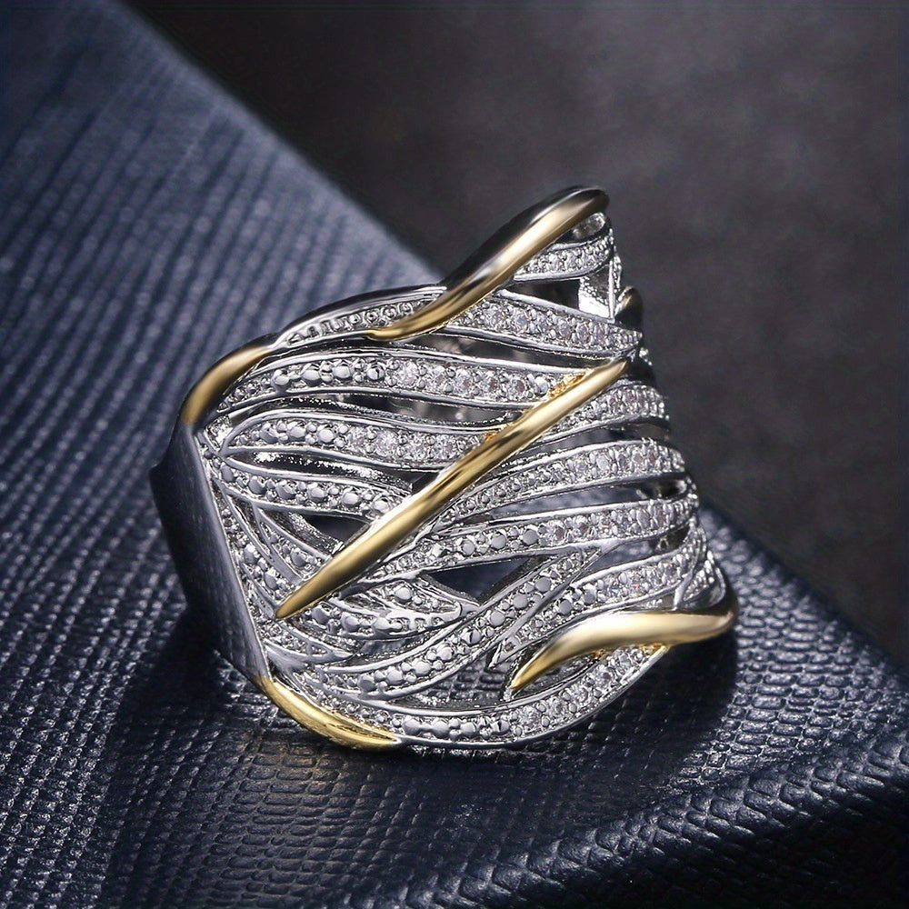 Chic Layered Twist Ring Omelia&Oliver Jewels