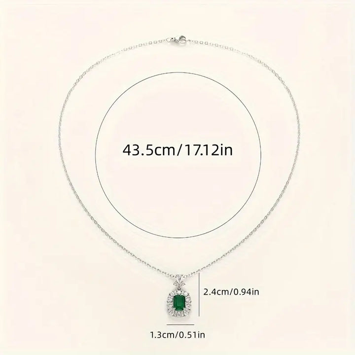 Glowing Green Gem Necklace