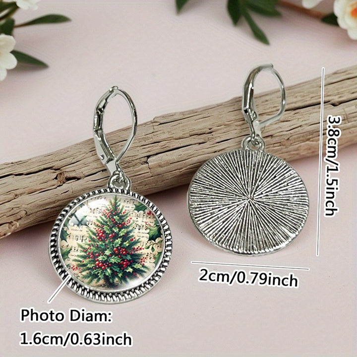 Vintage Christmas Tree Earrings
