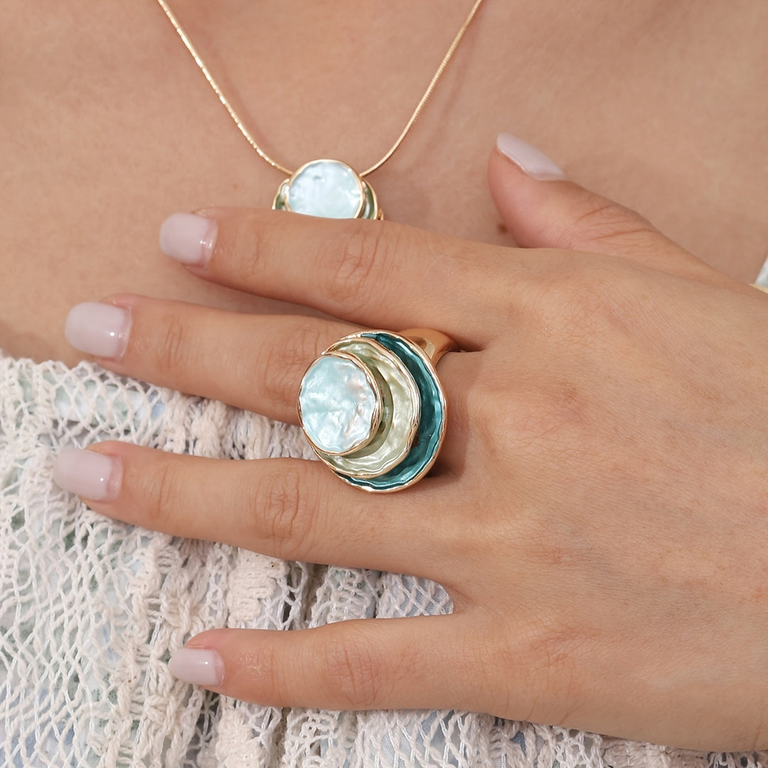 Boho Triple-Layer Enamel Ring