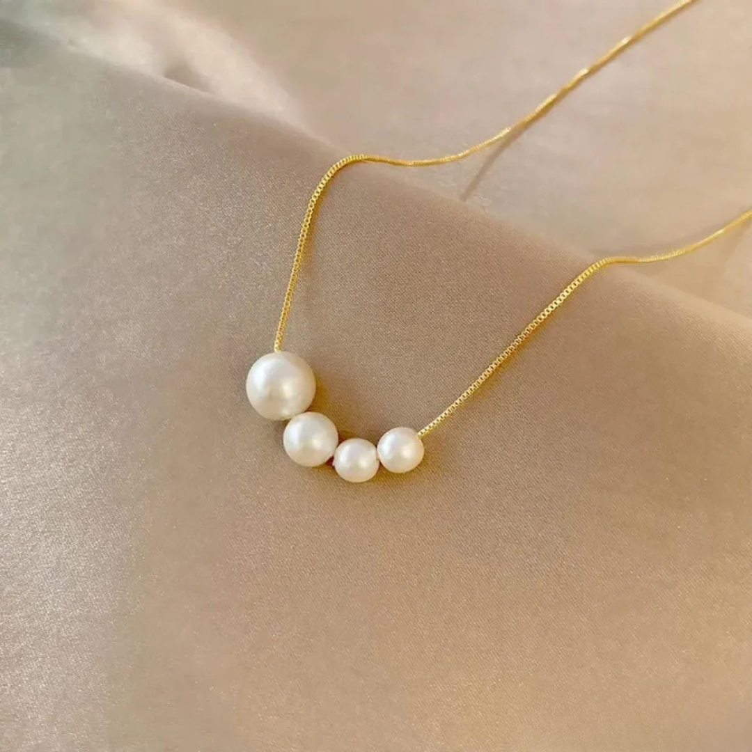 Unique Gold Freshwater Pearl Necklace Omelia&Oliver Jewels