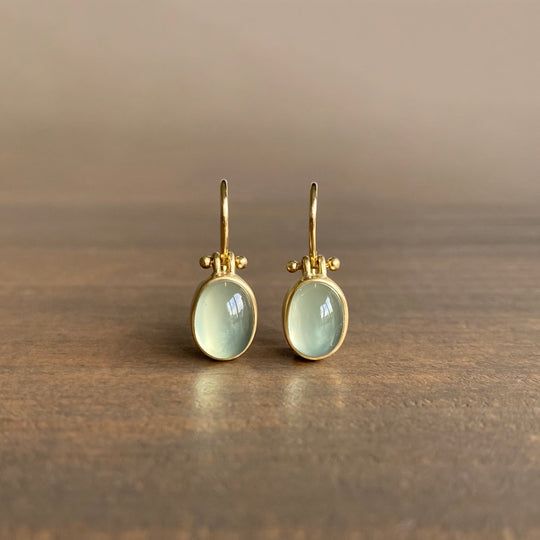Lustre - Green Moonstone Earrings Omelia&Oliver Jewels