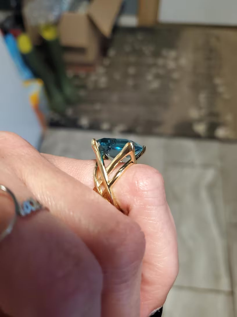 Ivy Golden Zirconia Ring