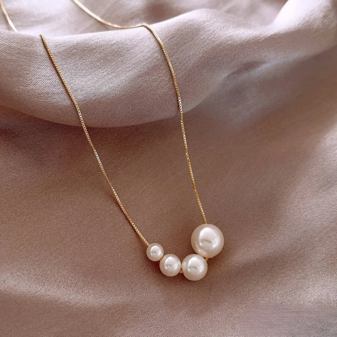 Unique Gold Freshwater Pearl Necklace Omelia&Oliver Jewels
