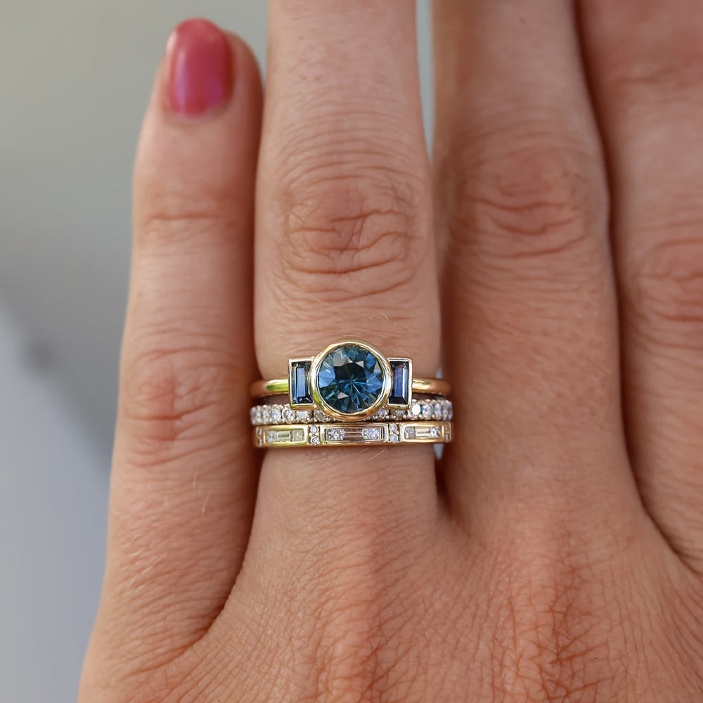 Grace - Vintage Gold & Zirconia Ring Set Omelia&Oliver Jewels
