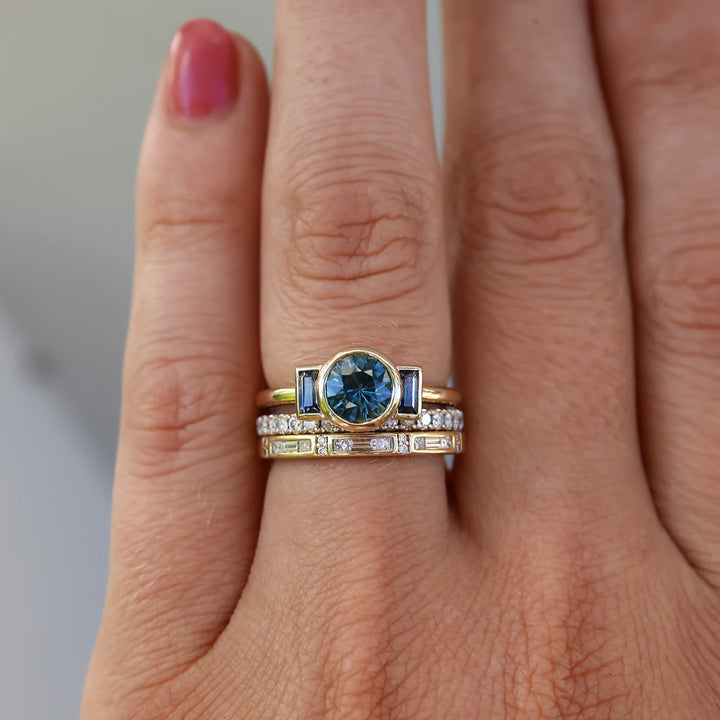 Grace - Vintage Gold & Zirconia Ring Set Omelia&Oliver Jewels