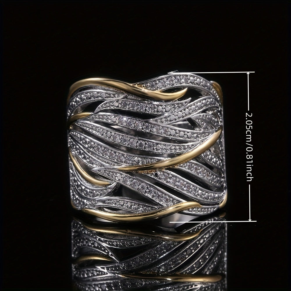 Elegant Multilayer Twisted Ring