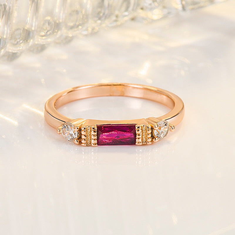 Anie - Natural Stones 925 Sterling Silver Ring Omelia&Oliver Jewels