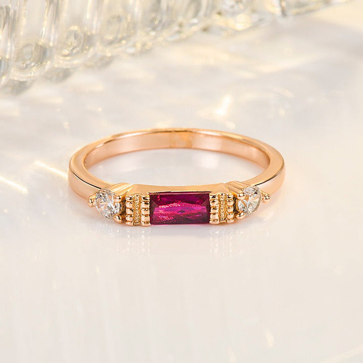 Anie - Natural Stones 925 Sterling Silver Ring Omelia&Oliver Jewels