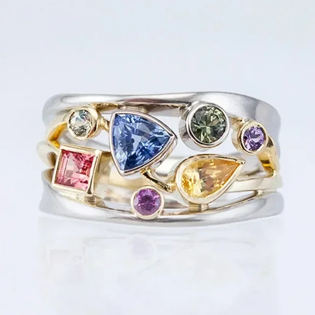 Vintage Precious Inlay Ring Omelia&Oliver Jewels