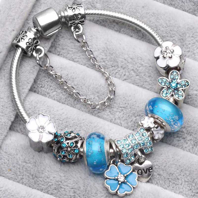 Joy - Vintage Blue Silver Bracelet Omelia&Oliver Jewels