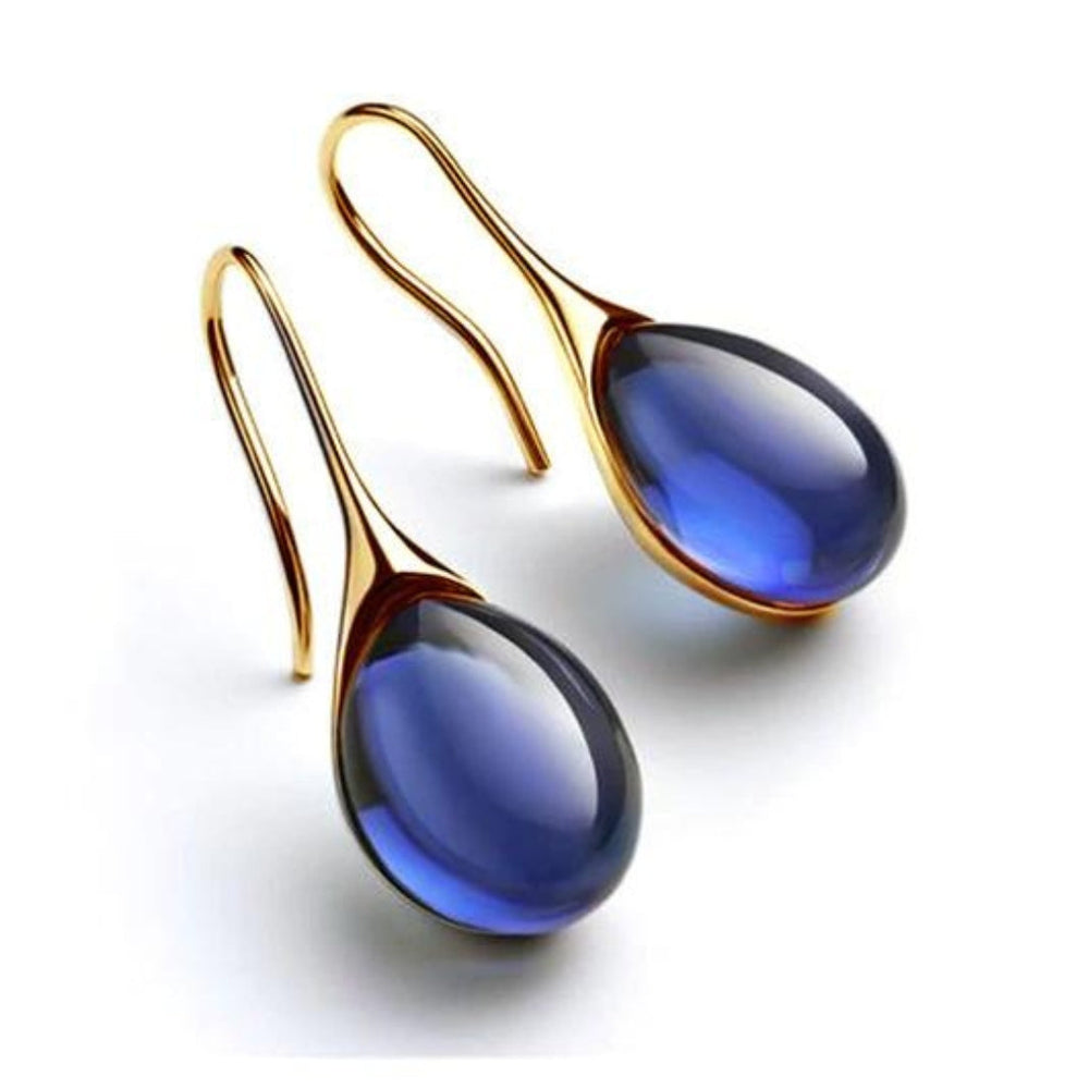 Gold and Silver Crystal Drop Earrings Omelia&Oliver Jewels