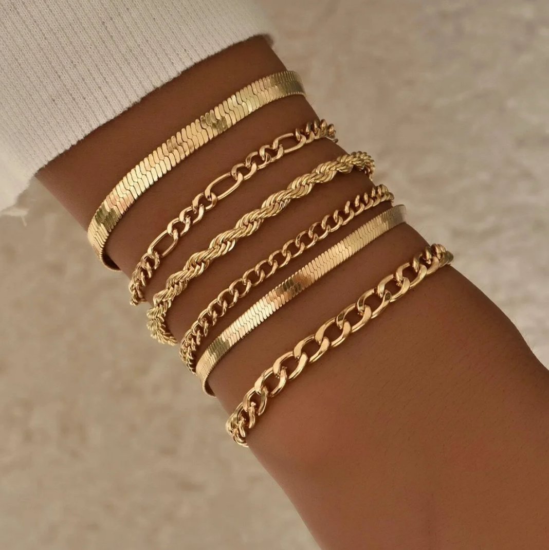Radiance - Gold Bracelet Set Omelia&Oliver Jewels