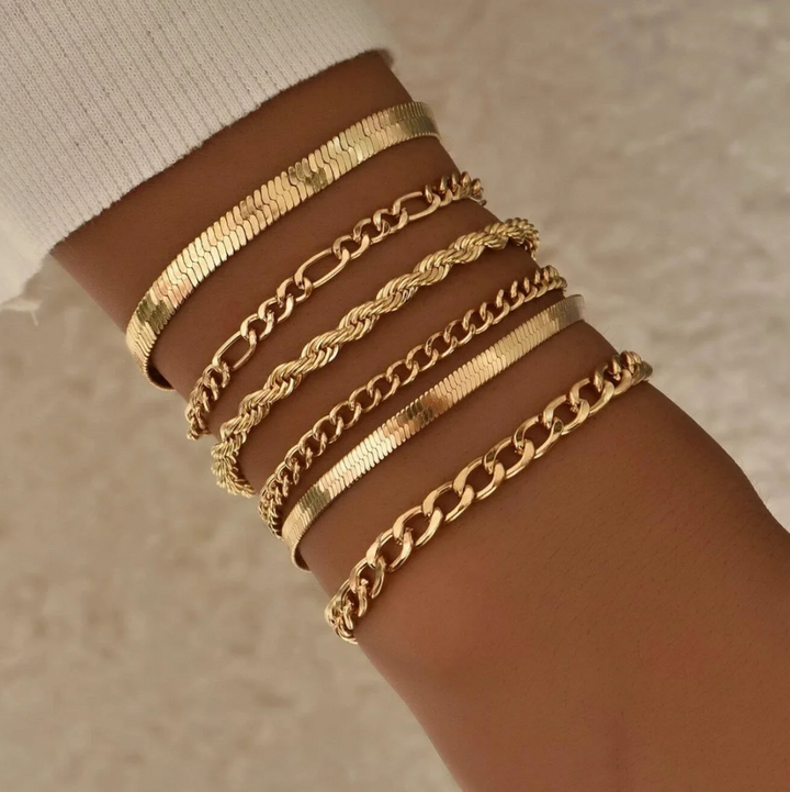 Radiance - Gold Bracelet Set Omelia&Oliver Jewels