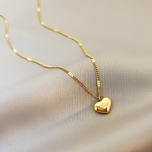 Golden Heart Necklace Omelia&Oliver Jewels