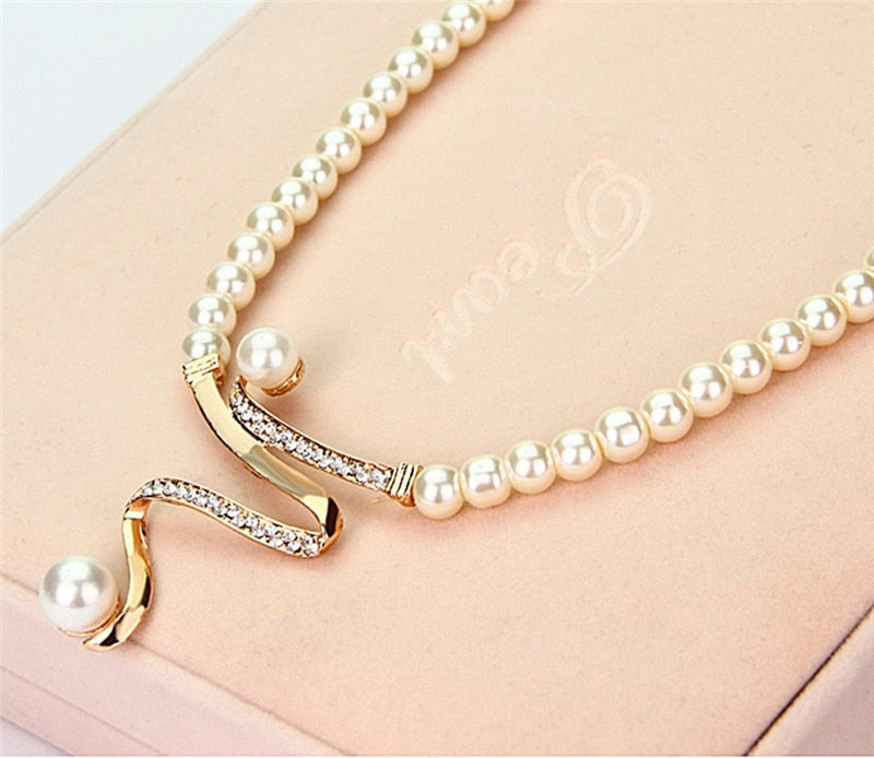Natural Pearl Necklace & Earring Set Omelia&Oliver Jewels
